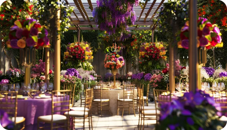 The Pinx design team dressing a table with florals and décor